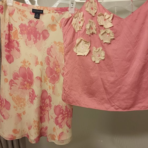 vintage outfit ann taylor/banana republic 100% vintage silk